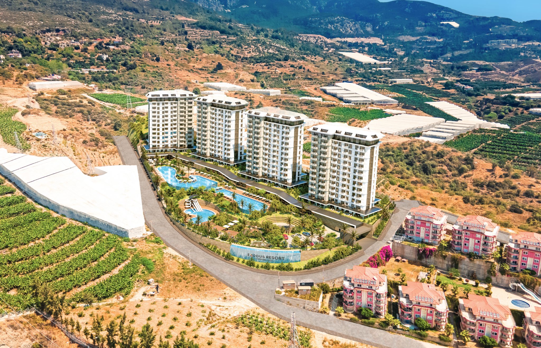 Жизни в комплексе представлены. Exodus Resort Comfort. ЖК Exodus Resort Алания. Жилой комплекс Оливия Сити Турция район оба. Экзодус Нейчурал Резиденс.